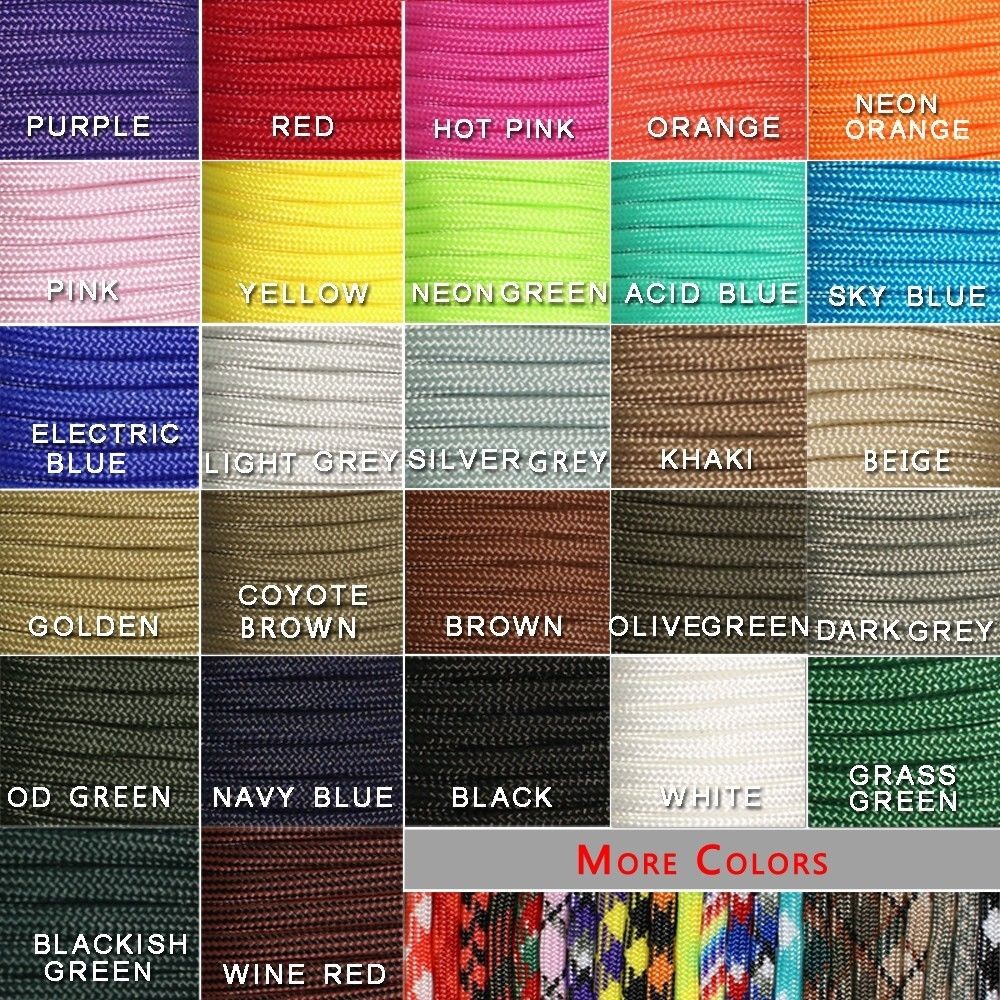 Paracord 550 Feet - 1 stks 550 Paracord Parachute Cord