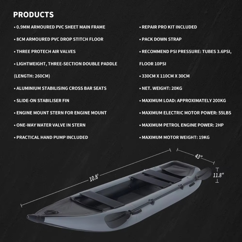 Draagbare opblaasbare viskayak - Outdoor Adventure Kayak recensie en prijs