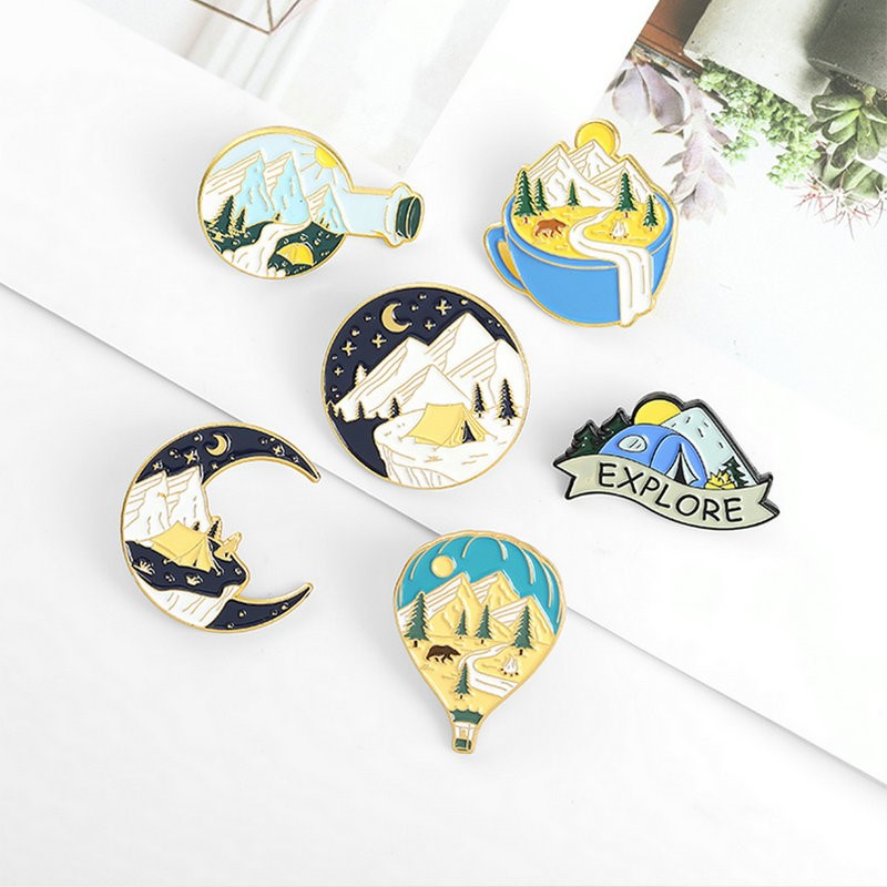 Camping Avontuur Emaille Pins  - Outdoor Adventure Kids recensie en prijs