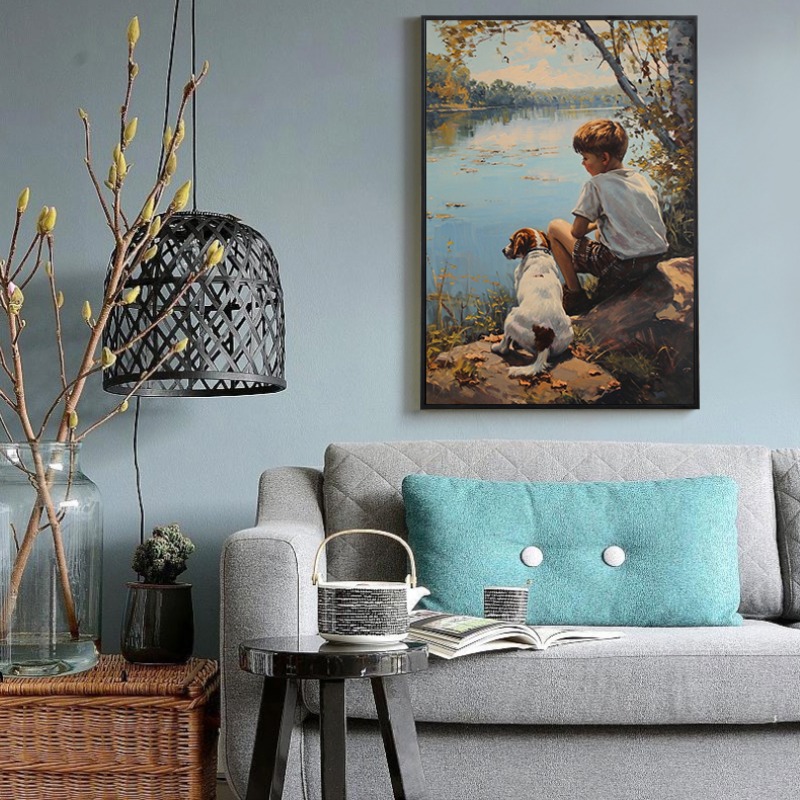 Vintage jongenskamer kunst pos - Outdoor Adventure Kids recensie en prijs